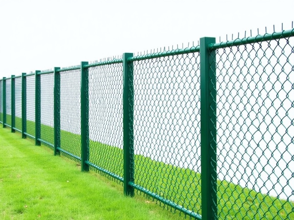 B2B Plastic Coated Diamond Mesh Fencing