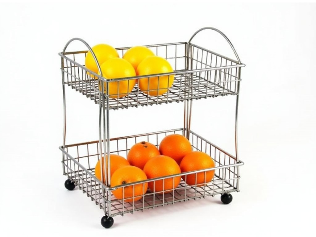 China 2 Tier Stainless Steel Fruit Basket