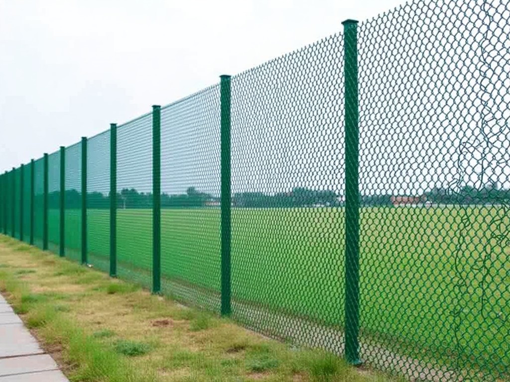 China Plastic Coated Chain Mesh Fencing
