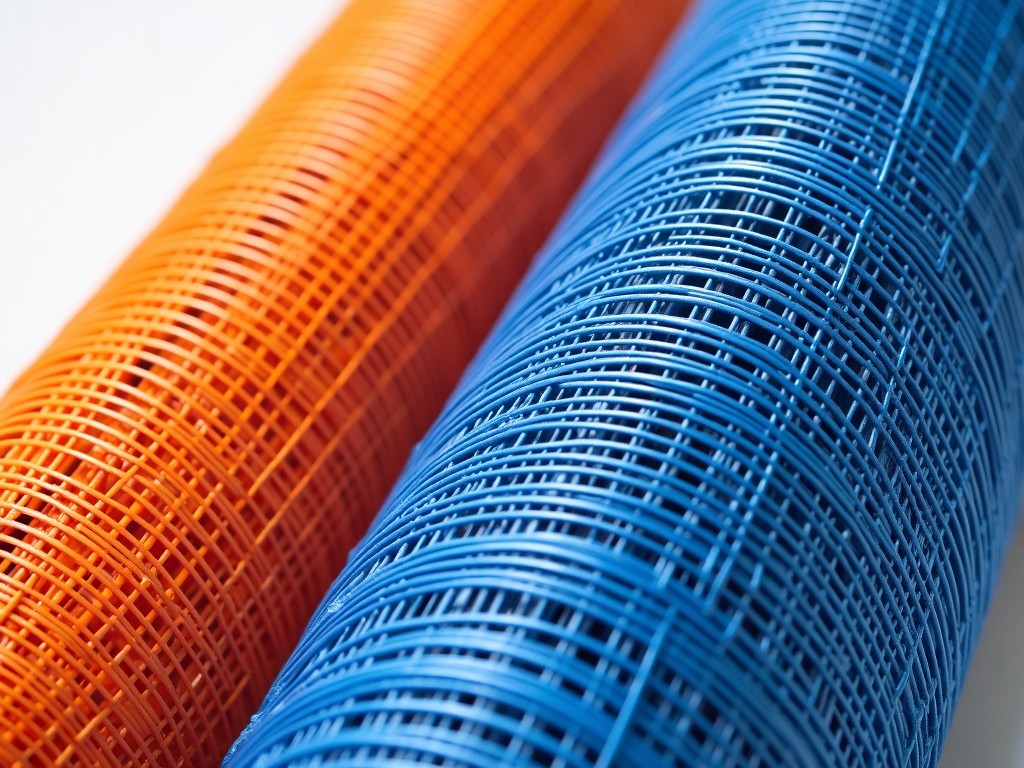 Orange And Blue Deco Mesh