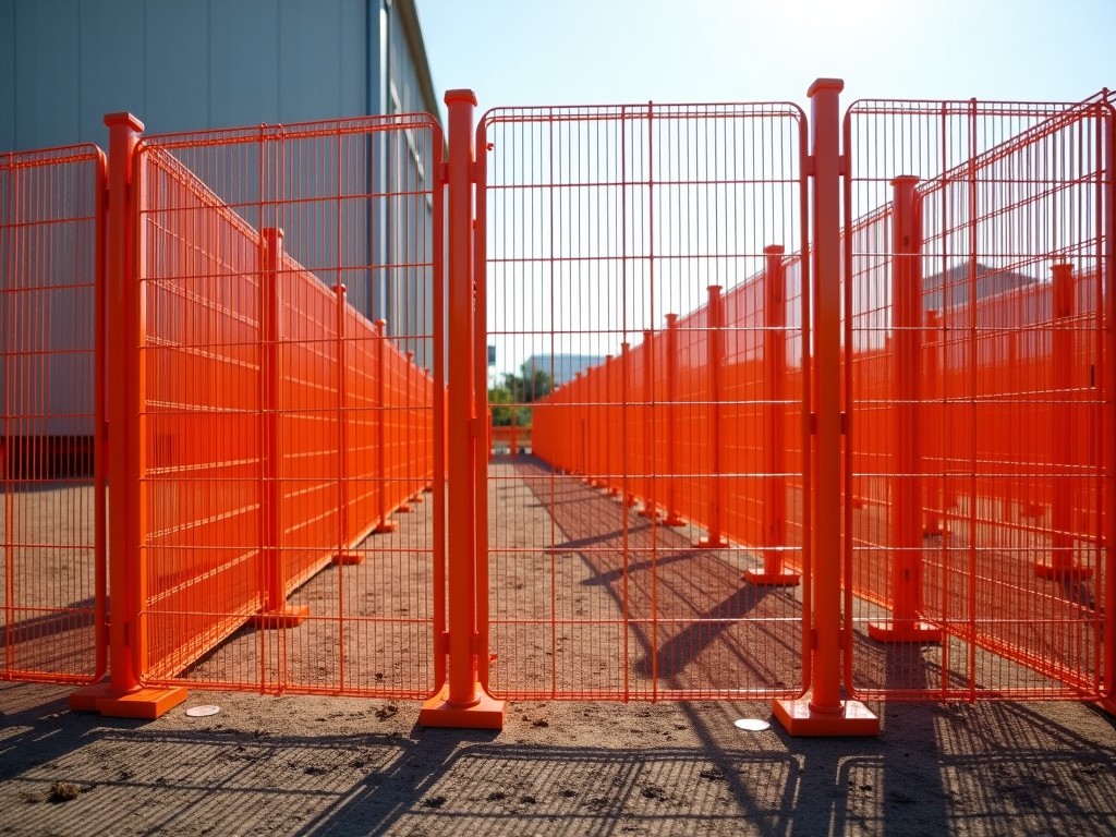 Orange Temporary Construction Fence