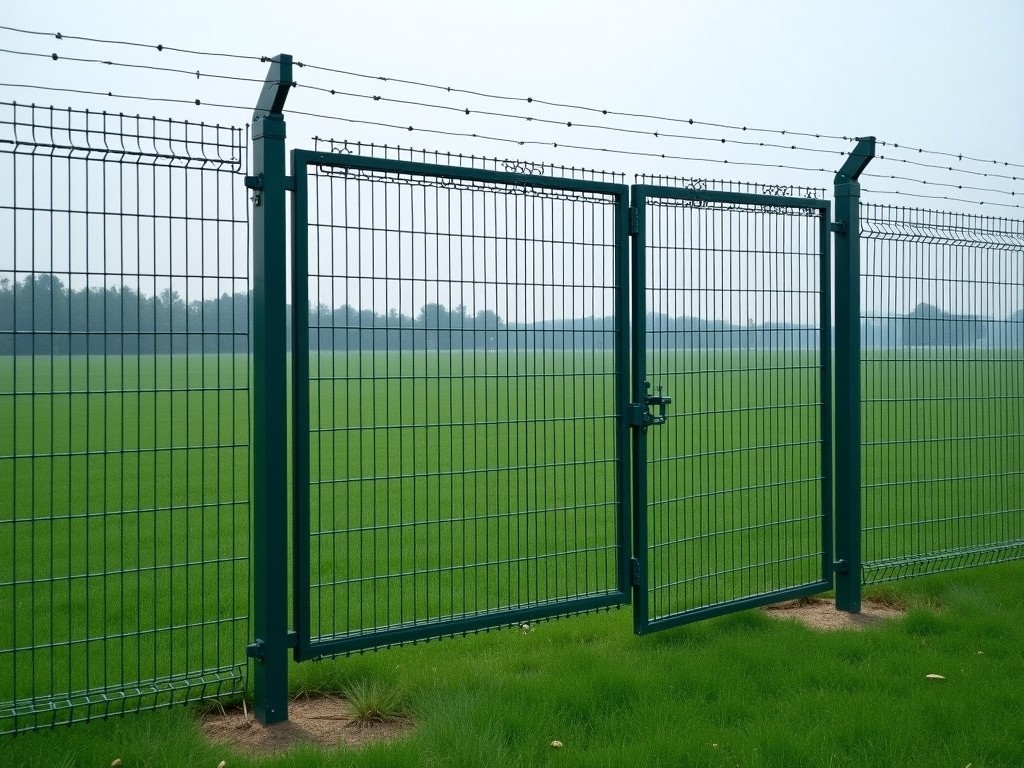 Semi Permanent Electric Fence With Gate