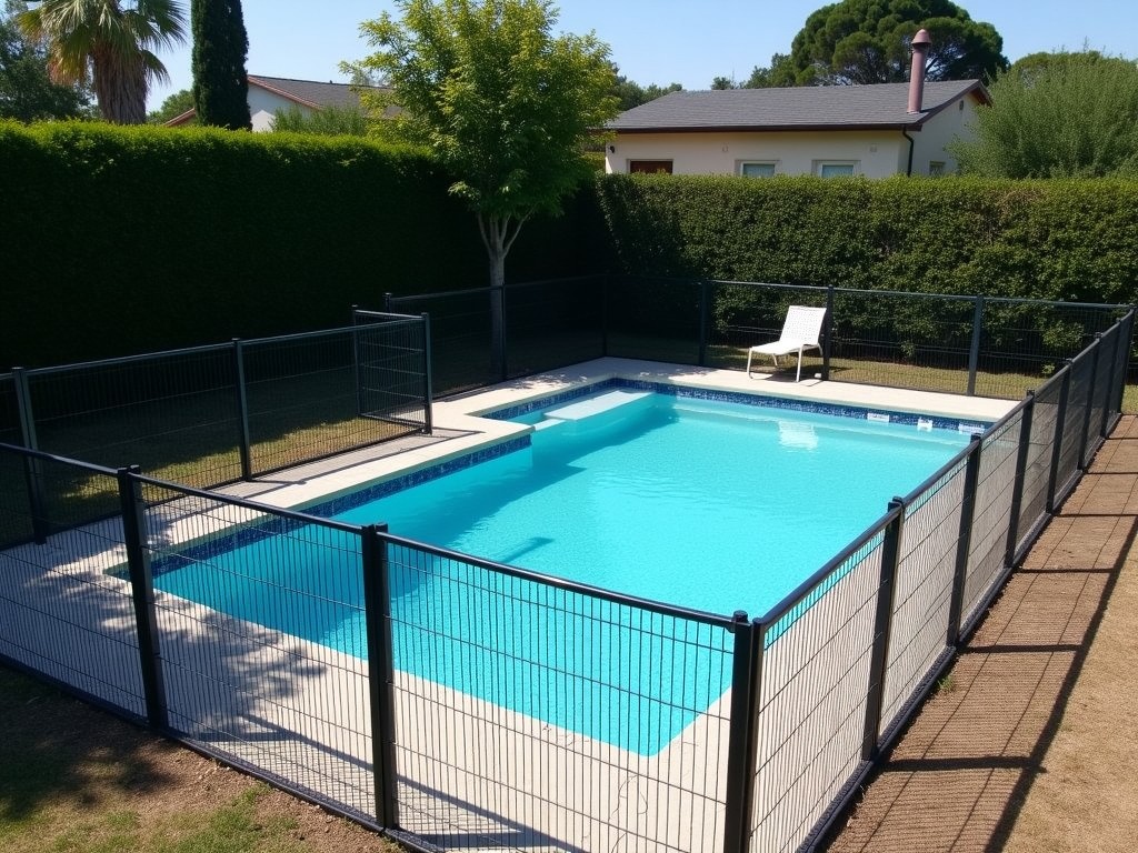 Temporary Pool Fencing During Construction